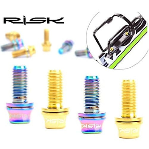 Titanium Bolt RISK M5 x 12mm x 2 with Washer for Bottle Cage