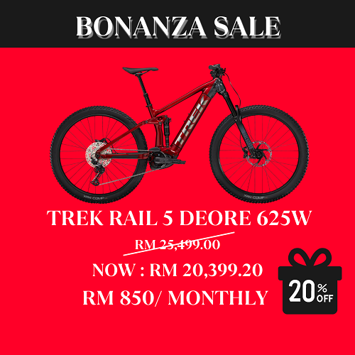 Bonanza Sale! eMTB 29" TREK Rail 5 Deore 625W